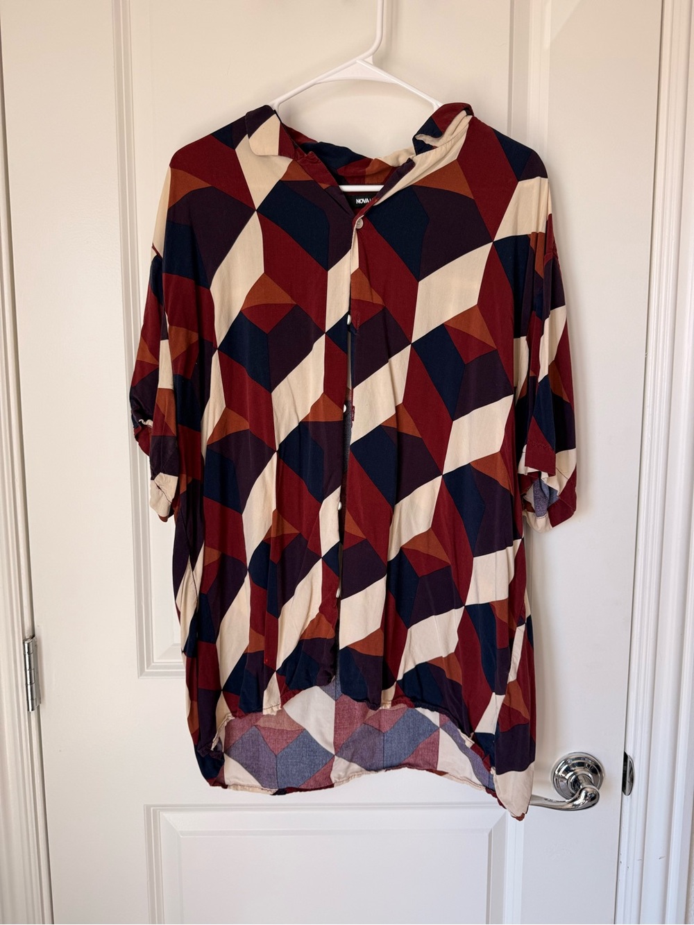 Fashion Nova NOVAMEN Geometric Button-Down Shirt